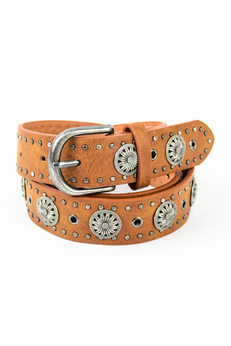 The Western Concho Studded Belt