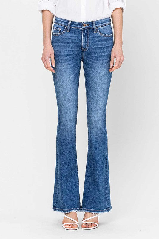 The Kira Mid Rise Flare Jeans