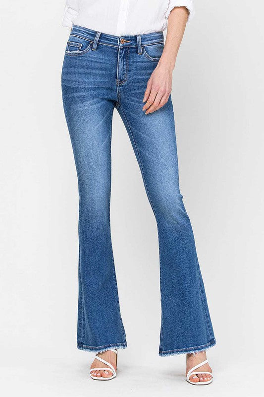 The Kira Mid Rise Flare Jeans