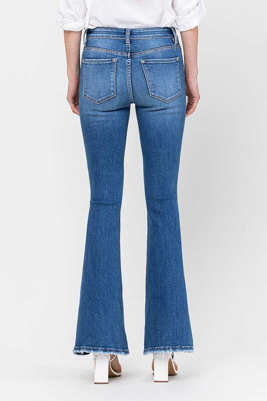 The Kira Mid Rise Flare Jeans