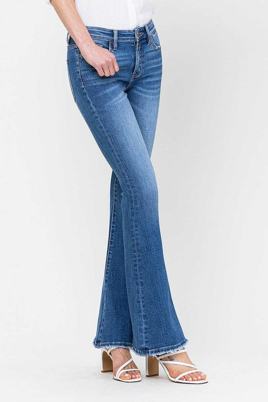 The Kira Mid Rise Flare Jeans