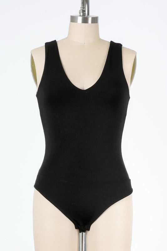 The Rylee V Neck Double Layered Tank Bodysuit