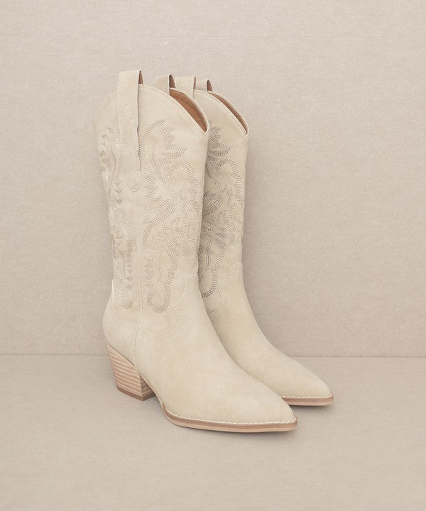 The Amaya Taupe Western Boots