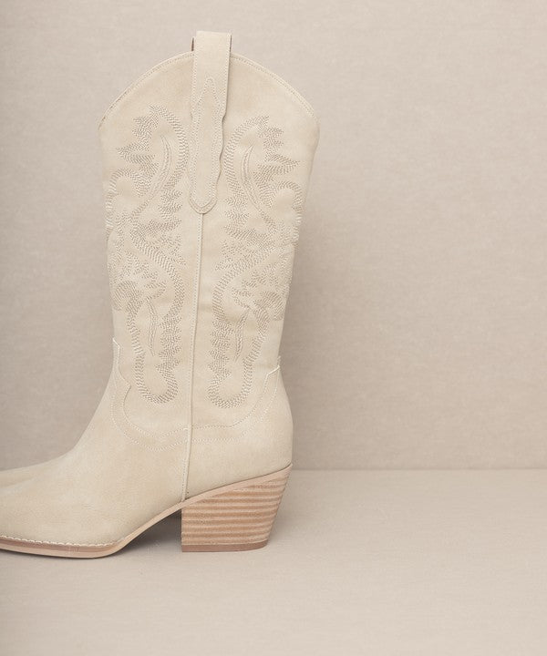 The Amaya Taupe Western Boots