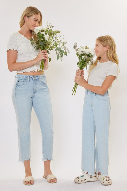 The Cassidy Girls High Rise Wide Leg Jeans