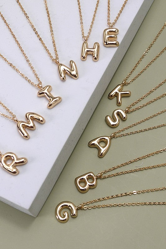 The Bubble Balloon Initial Necklaces