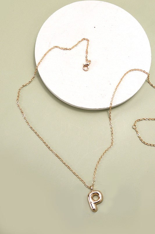 The Bubble Balloon Initial Necklaces