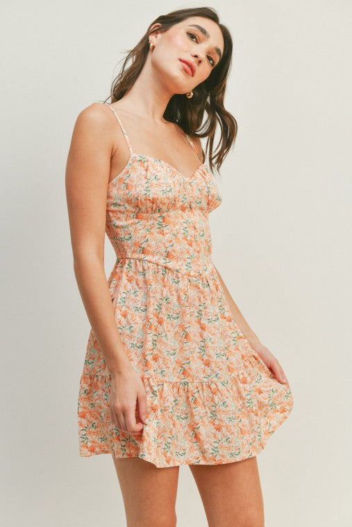 The Lauren Floral Corset Mini Dress
