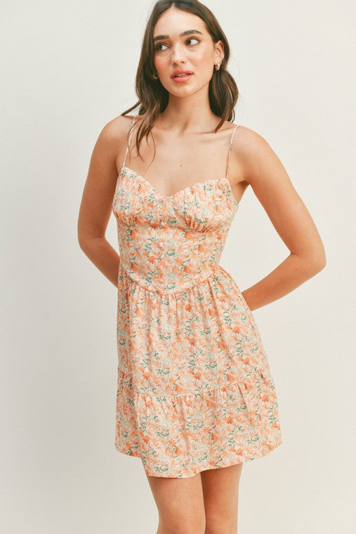The Lauren Floral Corset Mini Dress