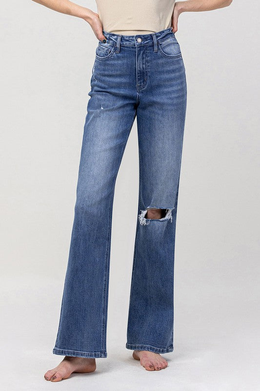 The Crush On You 90's Vintage Flare Straight Leg Jeans