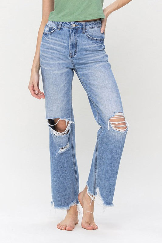 The Vintage Heart 90s High Rise Crop Flare Jeans