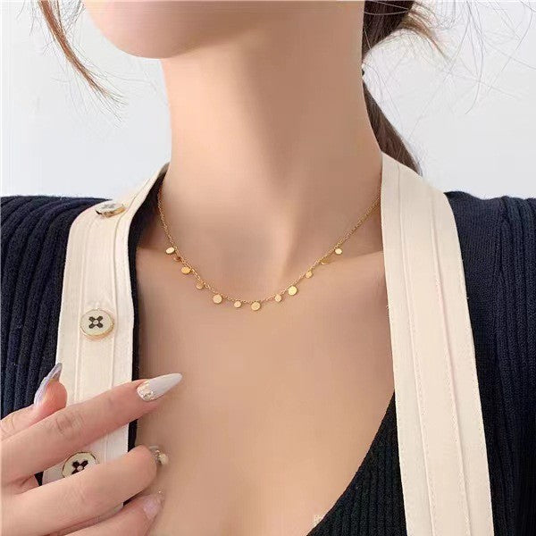 The Dot to Dot Gold Charm Necklace