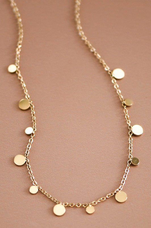 The Dot to Dot Gold Charm Necklace