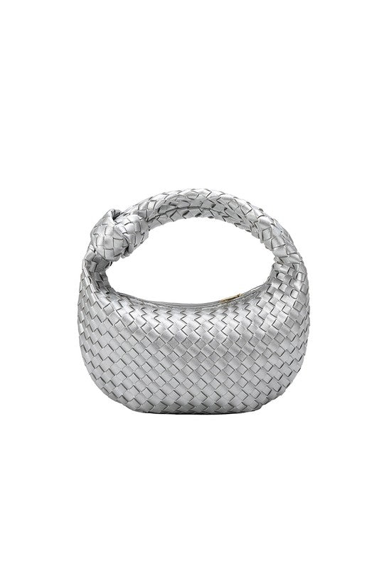 The Larissa Silver Small Top Handle Bag