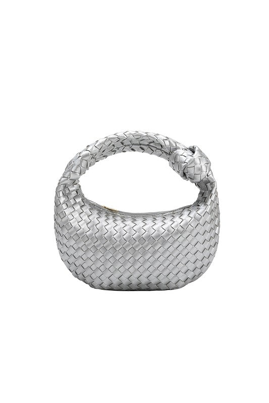 The Larissa Silver Small Top Handle Bag