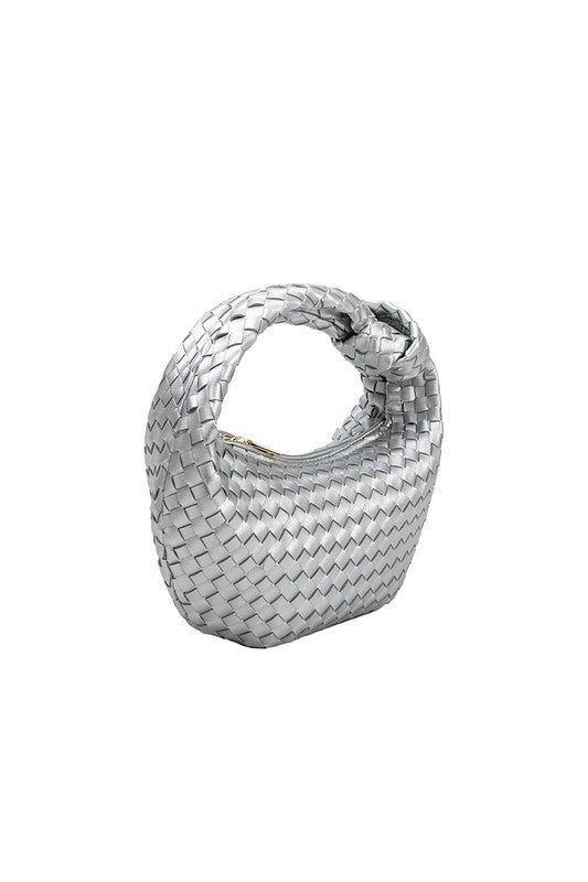 The Larissa Silver Small Top Handle Bag
