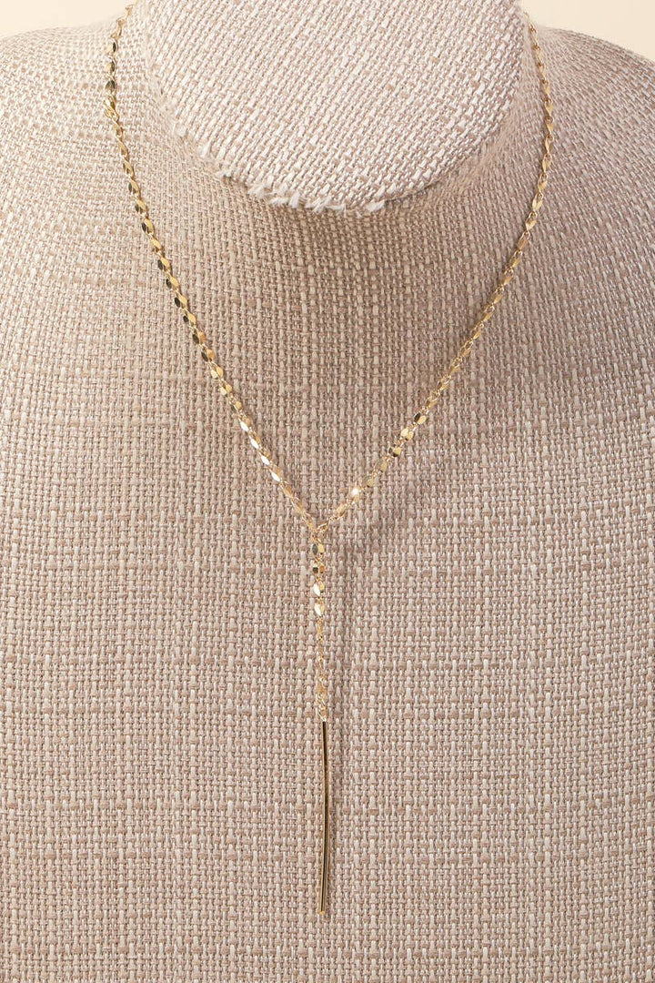 The Thin Bar Pendant Y Necklace