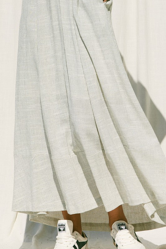 The Drift Away Striped Linen Maxi Dress