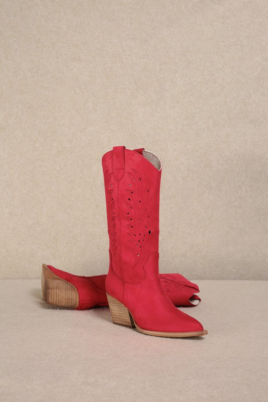 The Olivia Red Cowgirl Boots