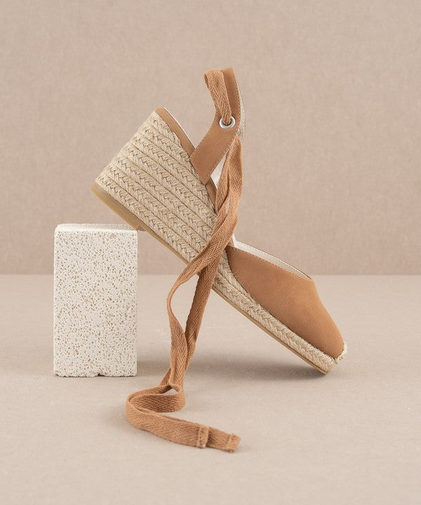 The Alondra Lace Up Espadrille Wedges