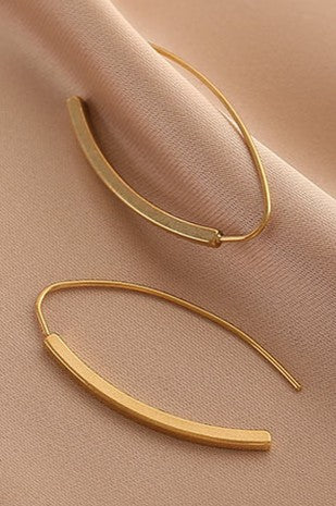 Gold Wishbone Threader Earrings