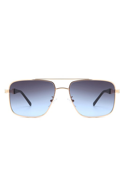 The Square Brow-Bar Aviator Sunglasses