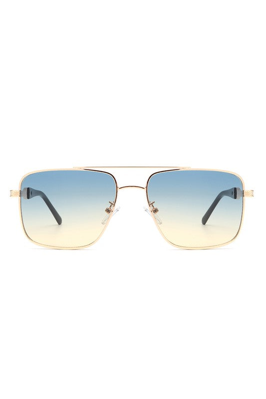The Square Brow-Bar Aviator Sunglasses