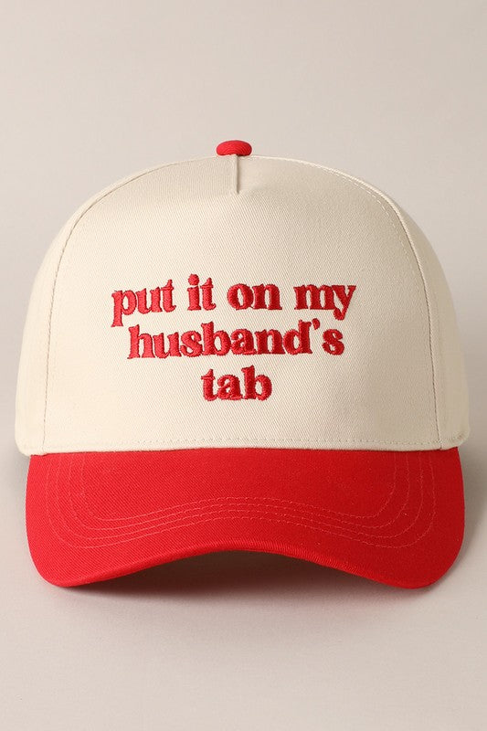 The "Put It On My Husband's Tab" Vintage Baseball Hat