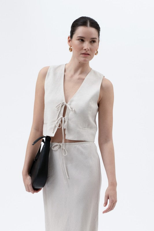 The High Voltage V-Neck Cropped Vest