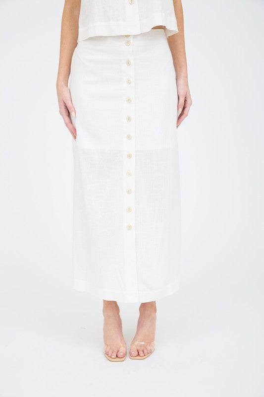 The Some Like It Hot Linen Maxi Skirt
