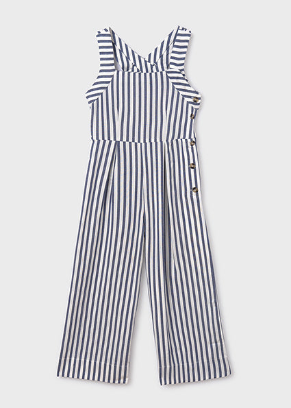 The Girls Oh My Stripes Blue and White Jumpsuit