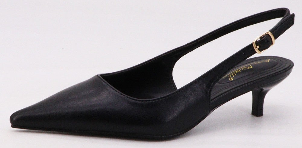 The Gianna Casual Point Toe Sling Back Kitten Heel