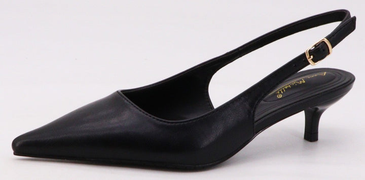 The Gianna Casual Point Toe Sling Back Kitten Heel
