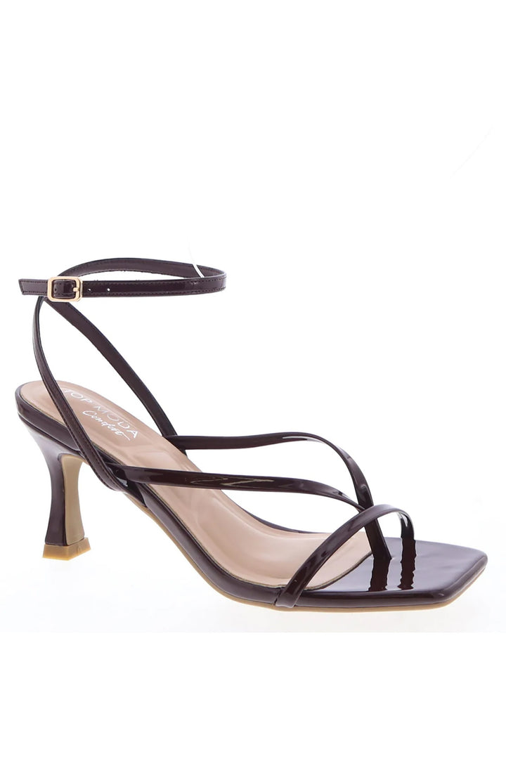 The Frankie Chocolate Brown Strappy Heels