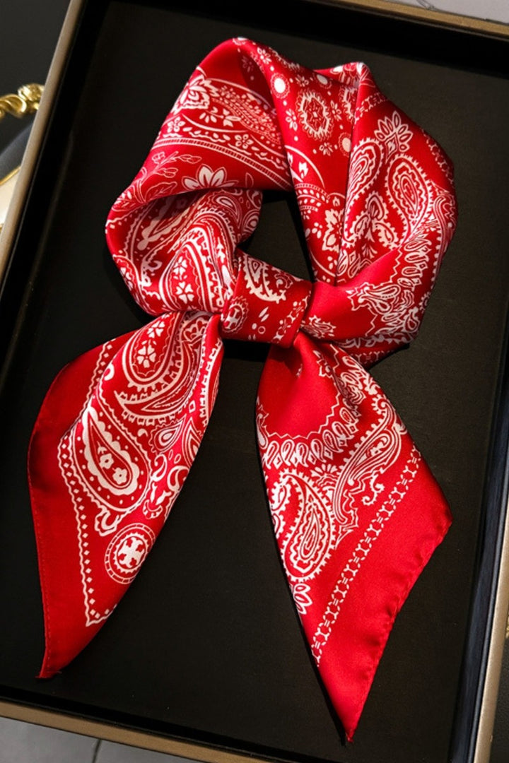 The Floral Satin Bandana Scarf