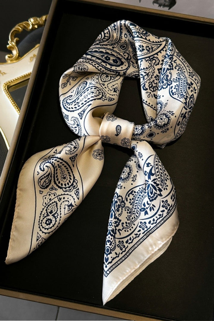 The Floral Satin Bandana Scarf