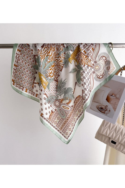 The Thistledown Print Faux Silk Scarf