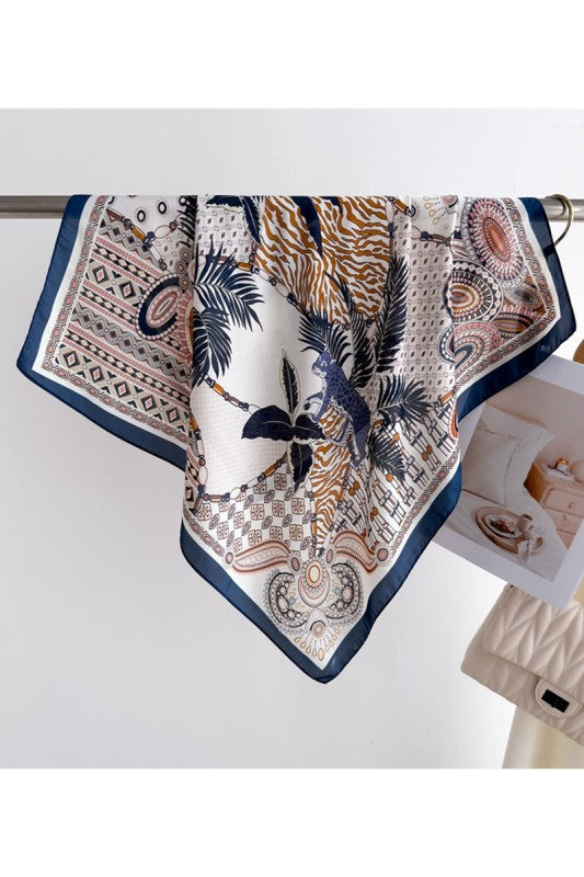 The Thistledown Print Faux Silk Scarf