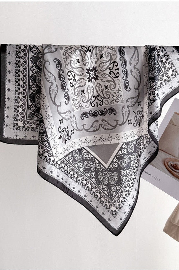 The Thistledown Print Faux Silk Scarf