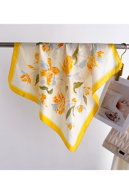 The Thistledown Print Faux Silk Scarf