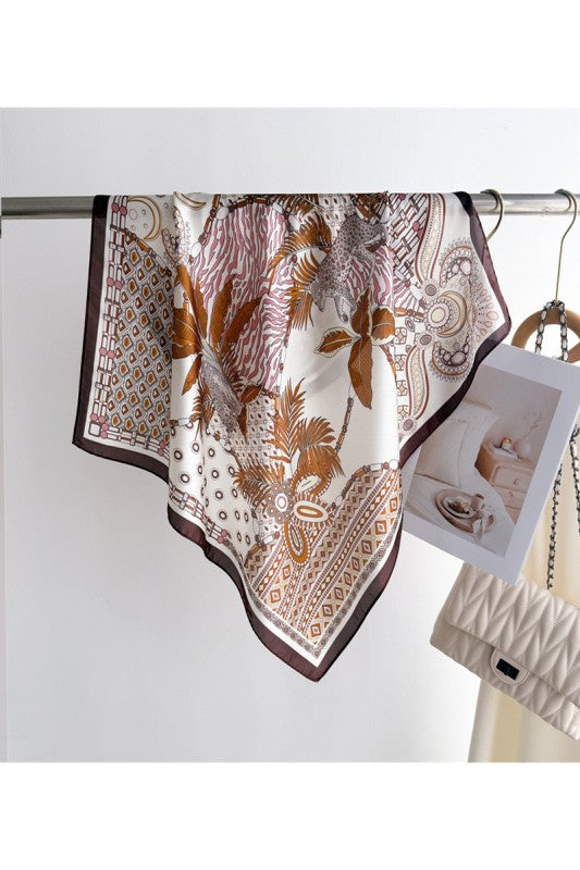 The Thistledown Print Faux Silk Scarf