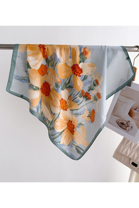 The Thistledown Print Faux Silk Scarf