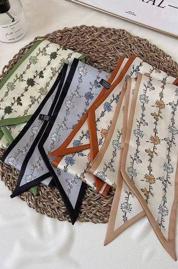 The Fancy Free Faux Silk Floral Print Scarf