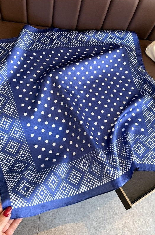 The Presley Polka Dot Print Square Scarf