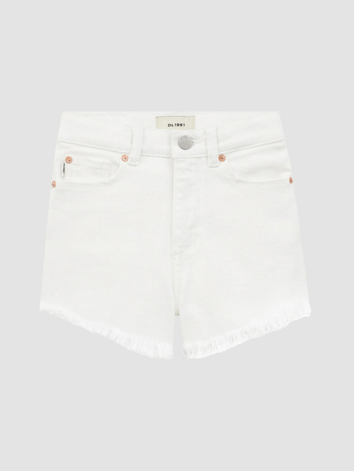 Girls Lucy Shorts High Rise Cut Off by DL1961 in White