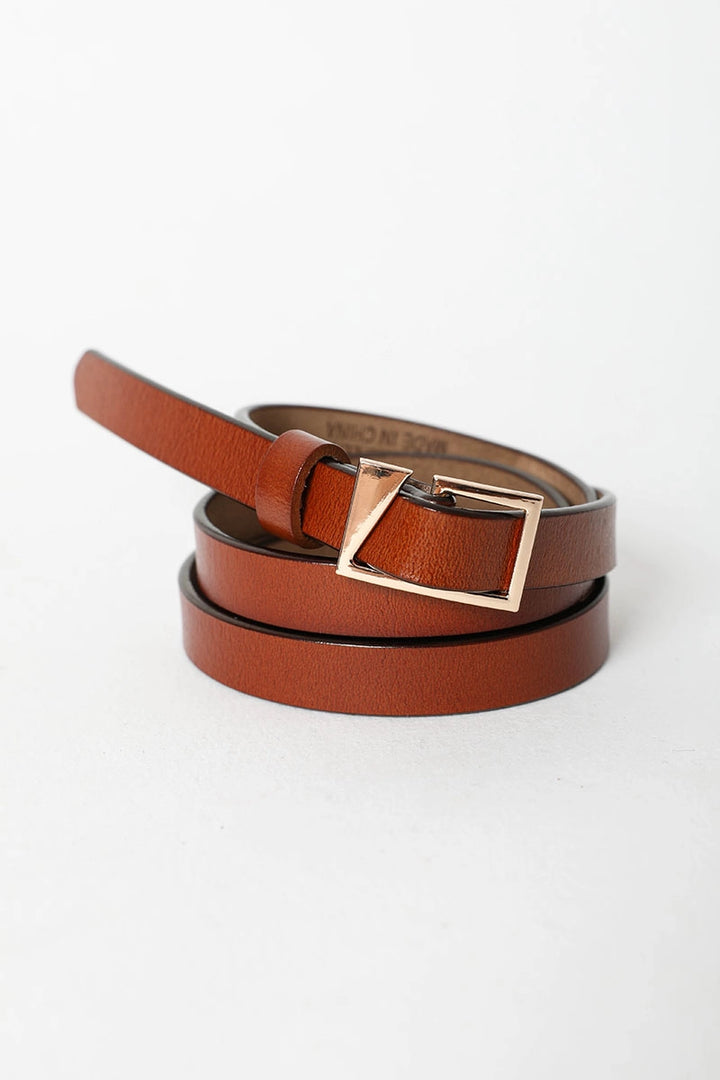 Assymmetrical Leather Belt
