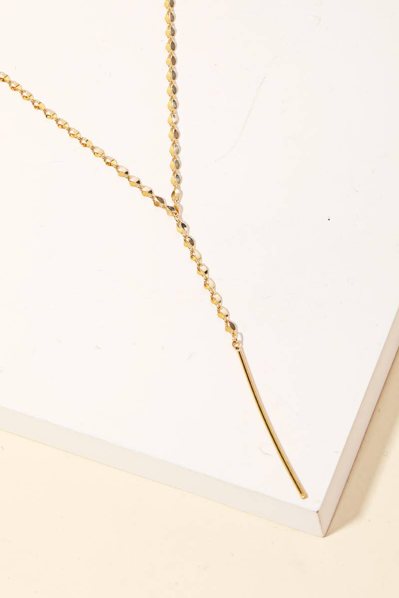 The Thin Bar Pendant Y Necklace