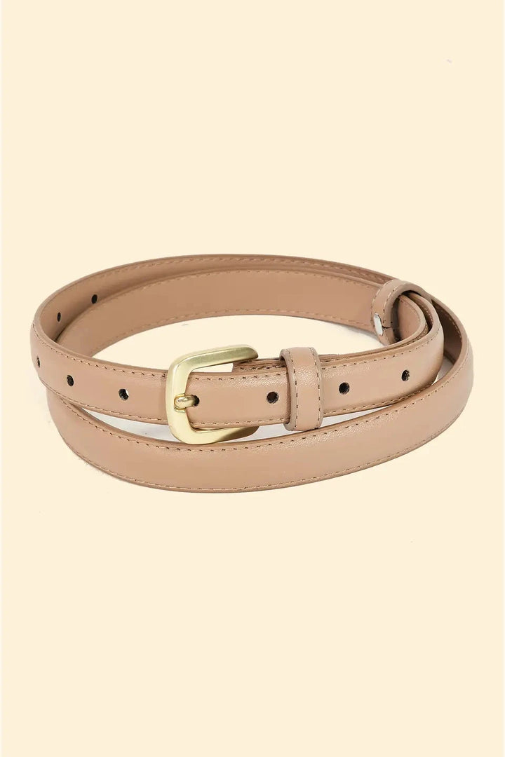 Thin Faux Leather Belt