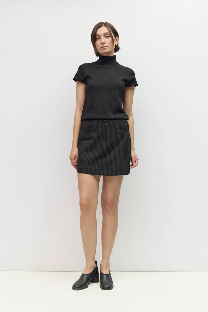 The Veronica Pinstripe Mini Skirt