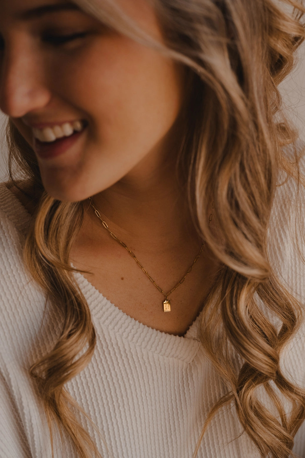 The With You Mini Tag Necklace